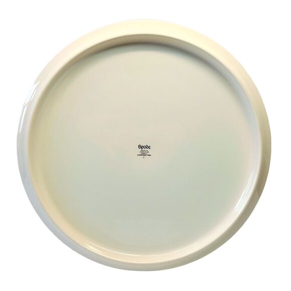 Spode Christmas Tree 11-1/8" Flat Cake or Cheese Plate England Santa Claus Xmas - Picture 4 of 5